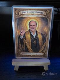 Santino Gerry Scotti con preghiera sul retro