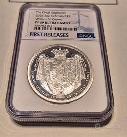 Moneta 2oz Argento Proof William IV Great Engraver