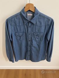 Camicia SUN68 denim azzurra western taglia 12 anni