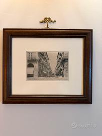 Lotto 4 quadri vintage “Torino antica”-30x25 cm