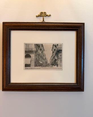 Lotto 4 quadri vintage “Torino antica”-30x25 cm