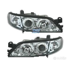 FARI PER OPEL VECTRA B 96-98 ANGEL EYES FONDO CROM