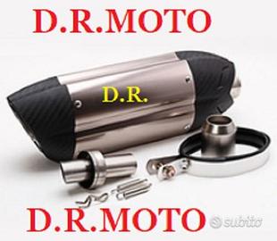 020. SCARICO universale moto scooter acciaio silv