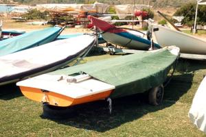 Laser 1 con vela radial e carrello