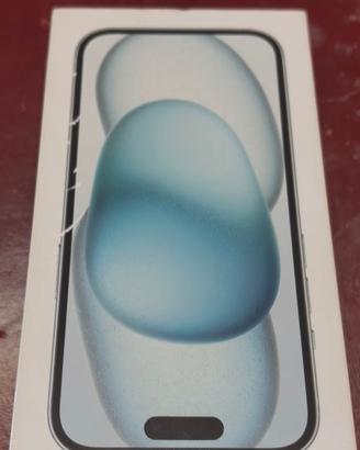 Scatola IPhone 15 128 gb blu+manuali e spilletta