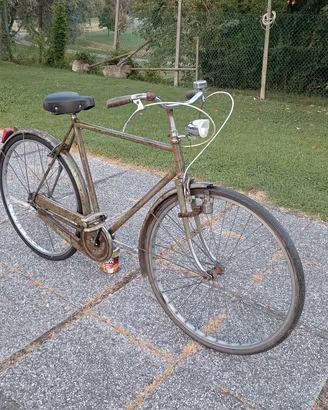 bicicletta uomo vintage bianchi pronta all'uso 