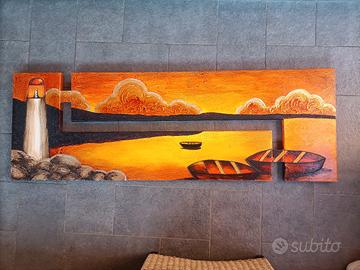 pannello PINTDECOR faro con tramonto