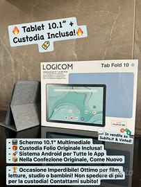 Tablet Logicom Tab Fold 10 - Nuovo - schermo 10.1"