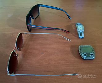 2 paia di occhiali 1 orologio 1 contachilometri