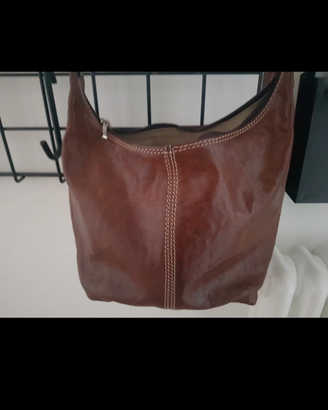 Borsa vero cuoio con tracolla
