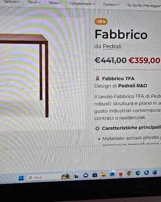 tavolo PEDRALI  80X80 VERNICIATO RUGGINE PER ESTER