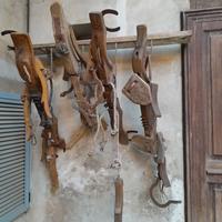 antico giogo per buoi in legno