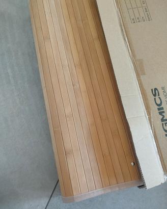 Cesta per bucato in bambù mai usata