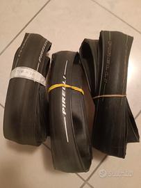 lotto 3 copertoni bici da corsa usati Pirelli 700