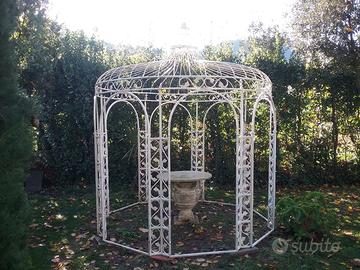 Gazebo da giardino in ferro ottagonale diam 3,50m