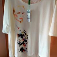 Maglietta t-shirt donna Benetton nuova.