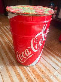 Pouf Contenitore Coca Cola Vintage