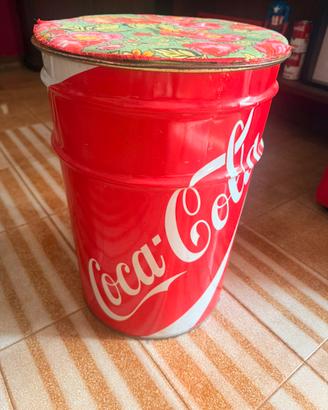 Pouf Contenitore Coca Cola Vintage