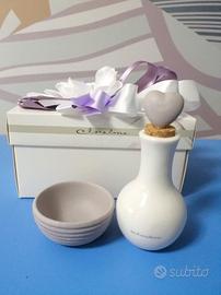 Bottiglina in ceramica con ciotola Claraluna