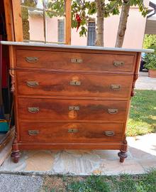 Cassettone con piano in marmo 