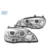 FARI DIURNI BMW X5 E70 07-10 DRL LED CROMATI AFS X