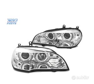 FARI DIURNI BMW X5 E70 07-10 DRL LED CROMATI AFS X