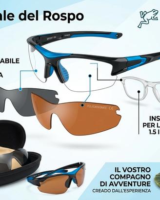 occhiali da ciclismo con lenti 1.5