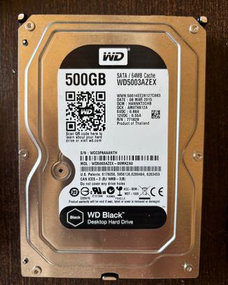 WD Black - HDD 500 GB