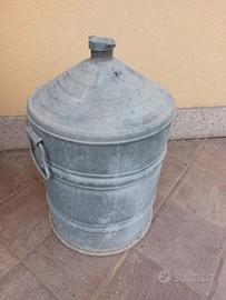 contenitore bidone cilindrico  metallo