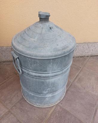 contenitore bidone cilindrico  metallo