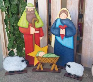 Presepe da giardino, decorazioni natale