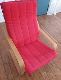 Poltrona IKEA POÄNG Rossa