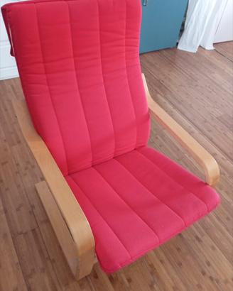 Poltrona IKEA POÄNG Rossa