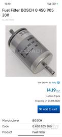 filtro carburante Alfa Audi Opel....
