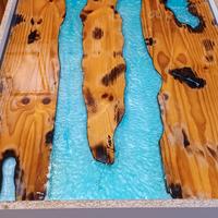 Tavolo in resina epossidica (fiume)