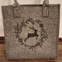Borsa feltro con cervo 