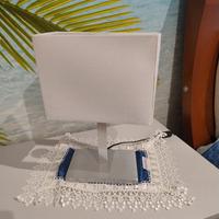 lampade moderne in acciaio e stoffa bianca 