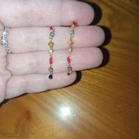 orecchini arg.925 cubic zirconia multicolore 