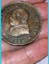 Moneta Pontificia 4 Soldi – 1866