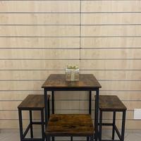 Set tavolo alto con 3 sgabelli stile industriale