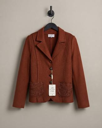 Blazer elegante colore terracotta misto lana IT42
