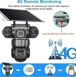 telecamera videosorveglianza con 4 obiettivi 