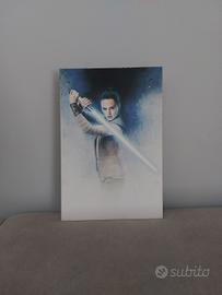 Star Wars: l'ultimo jedi tela illuminata di Rey
