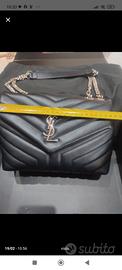 Borsa in pelle nera Yves Saint Laurent Nuova 