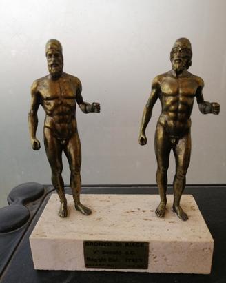 Statue riproduzione Bronzi Riace vintage anni 80 