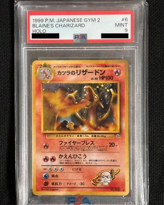 Pokemon Blaine’s Charizard holo jap psa 9