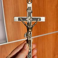 Crocifisso d'Epoca Memento Mori – Ebano e Argento