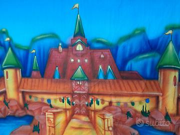 Fondale Castello in tessuto h2.70x3.50larg.