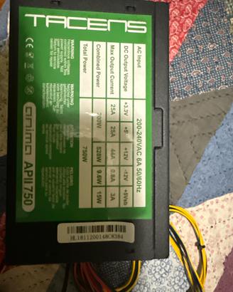 Alimentatore anima APII 750w pc fisso