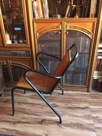 Sedia metallo e pelle 